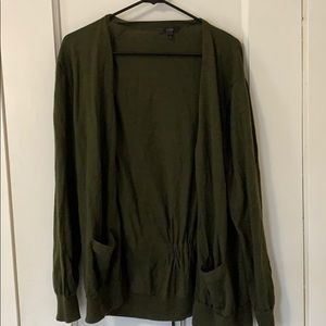 J crew cardigan in green